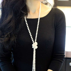 1.3m long 7.5-8mm freshwater pearl necklace