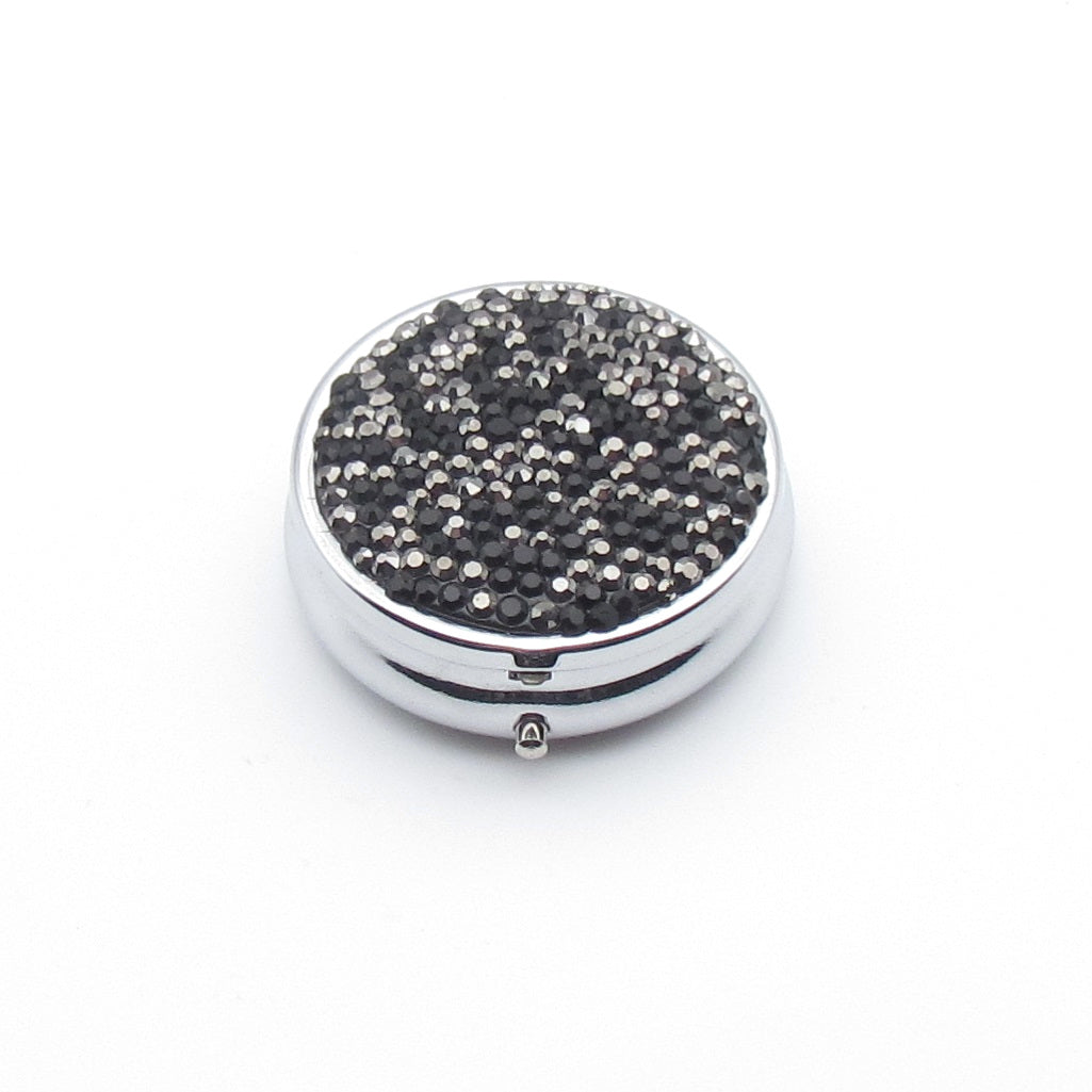 Handcraft Czech diamond with Rhinestone Small Round Table Box