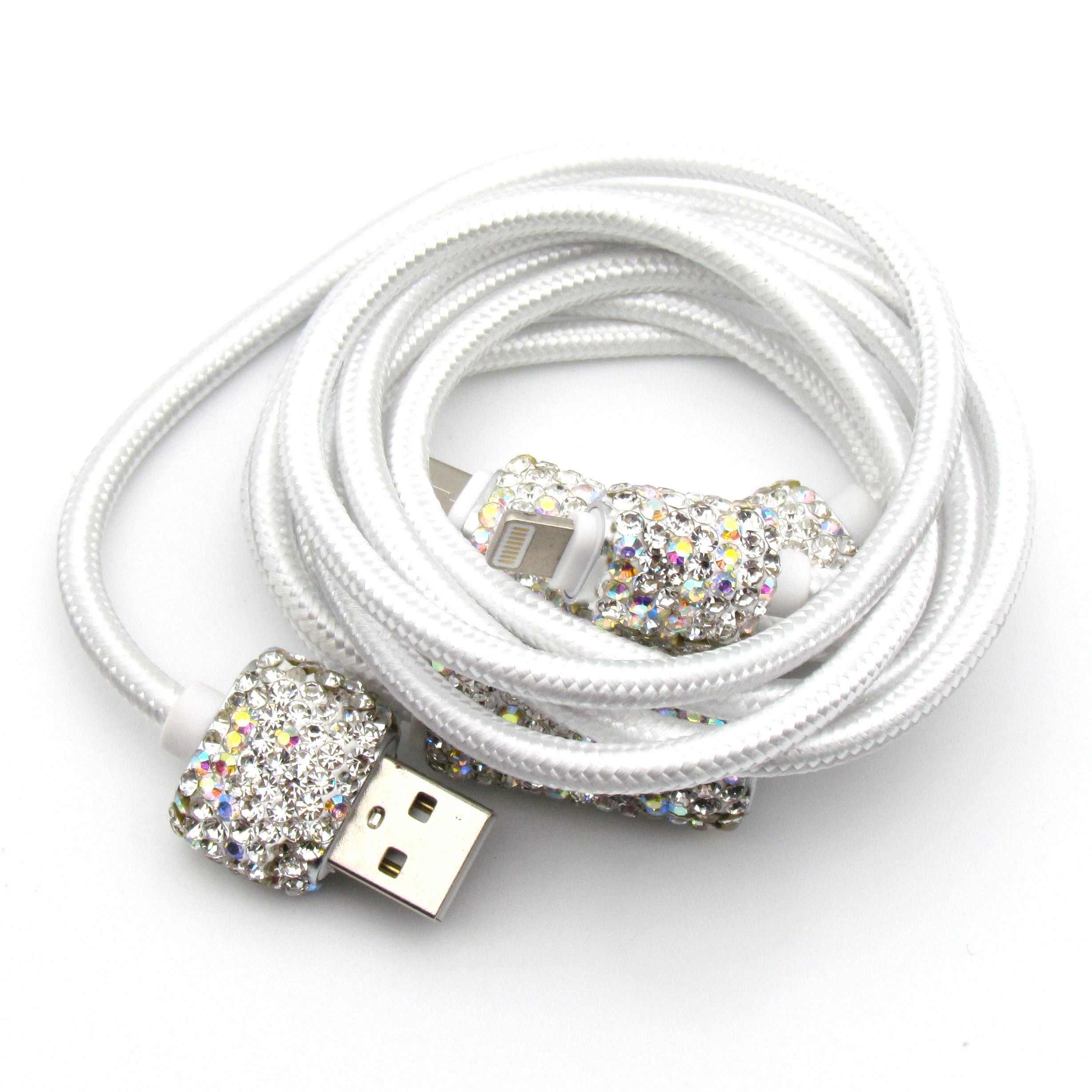 Handcraft Czech diamond and Rhinestone bling bling multiple phone charge cable