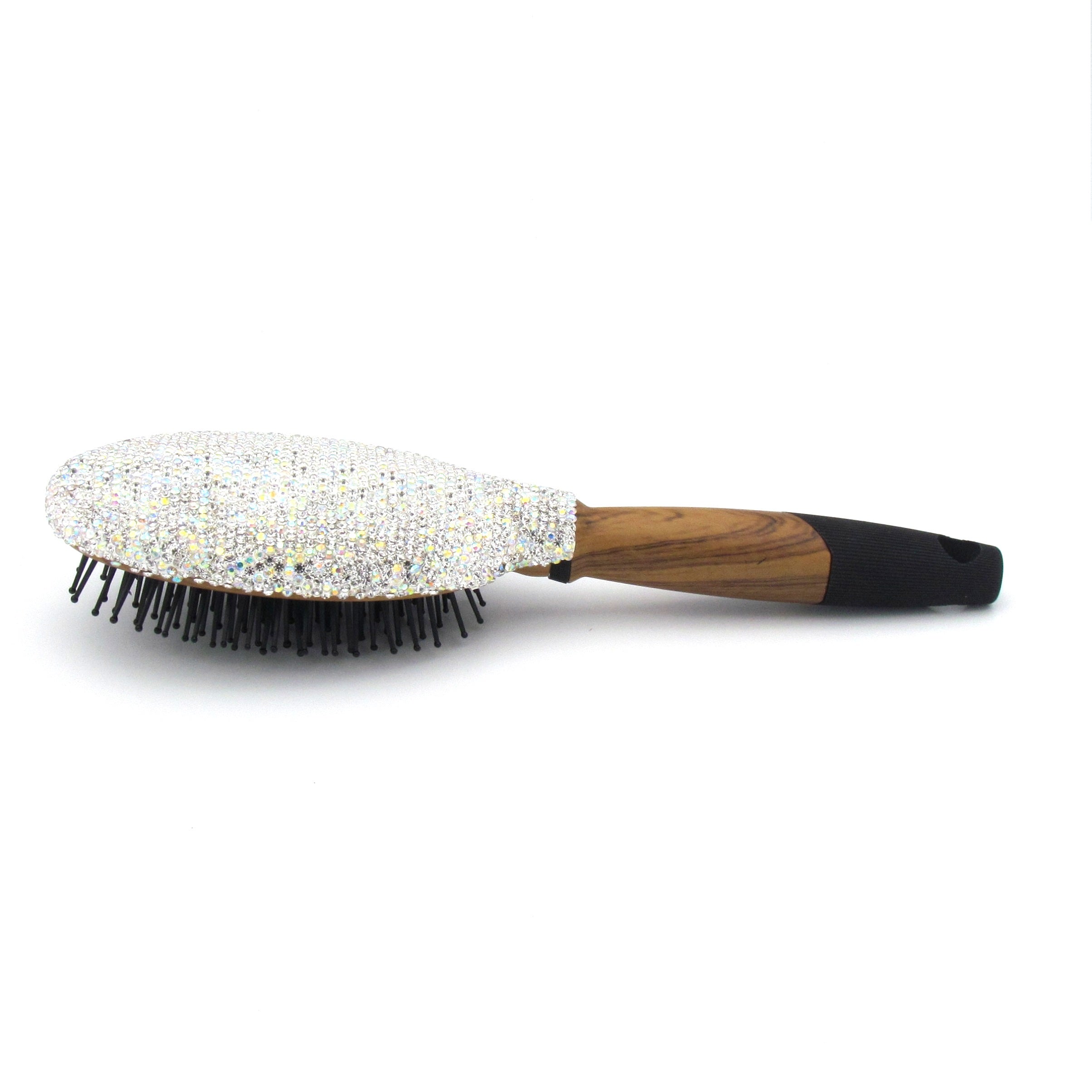 Hand Czech diamond with inlaid Rhinestone Hair Brush