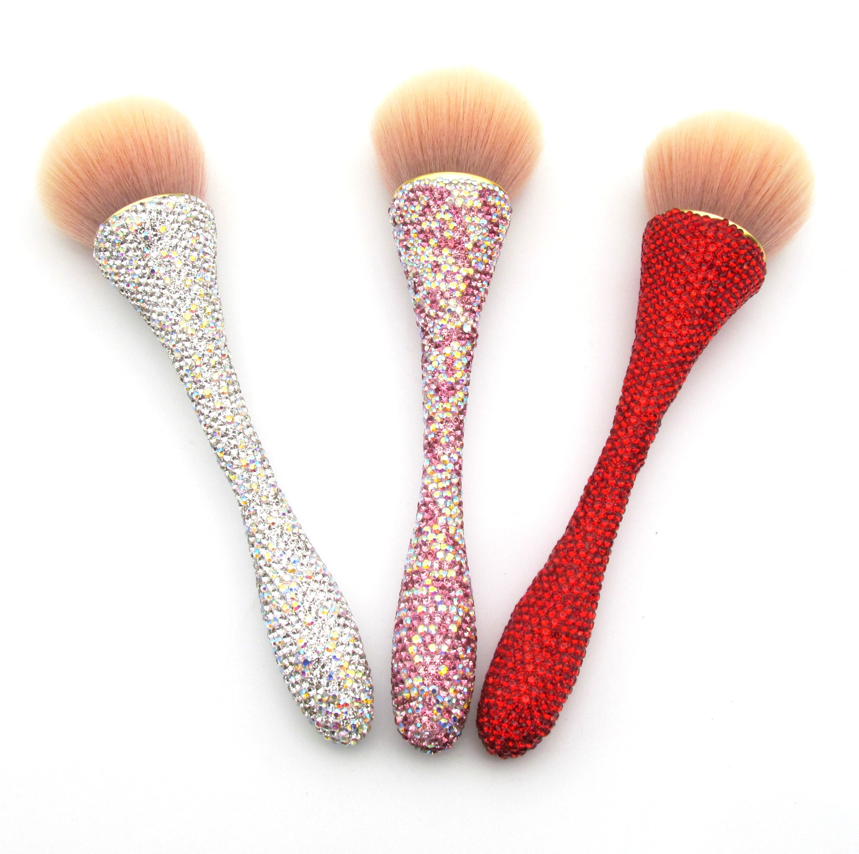 Hand inlaid Czech diamond with Rhinestone bling bling makeup brush