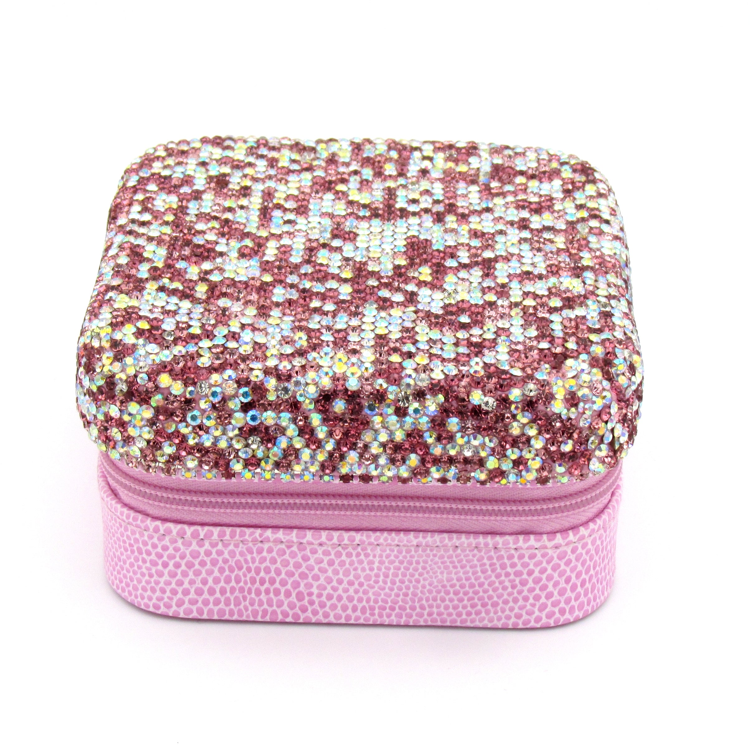 Handcraft Rhinestone Travel Jewelry Box