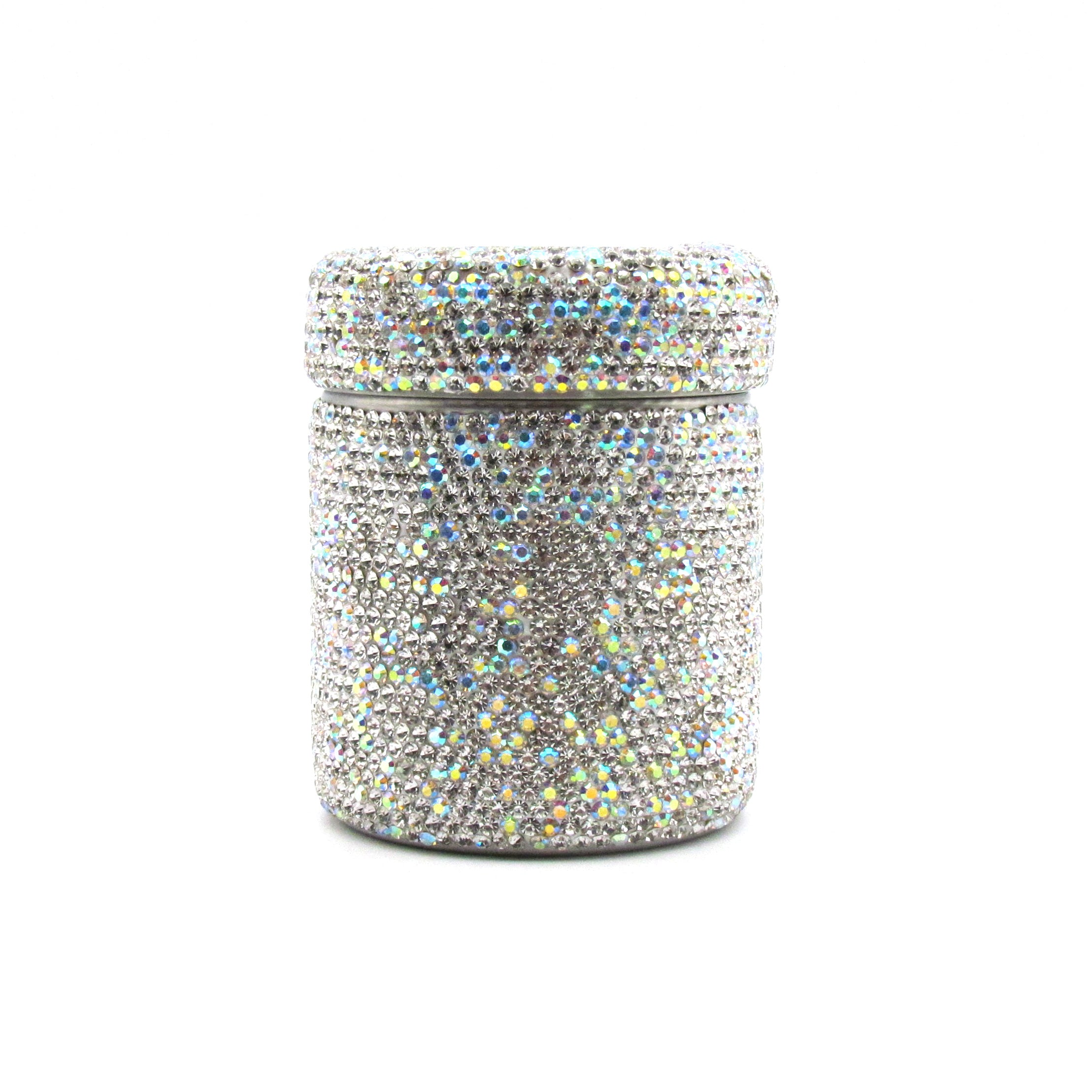 Handcraft  Rhinestone bling bling cotton stick or floss container