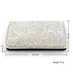 Handcraft Czech diamond with Rhinestone Portable Business Card Holder