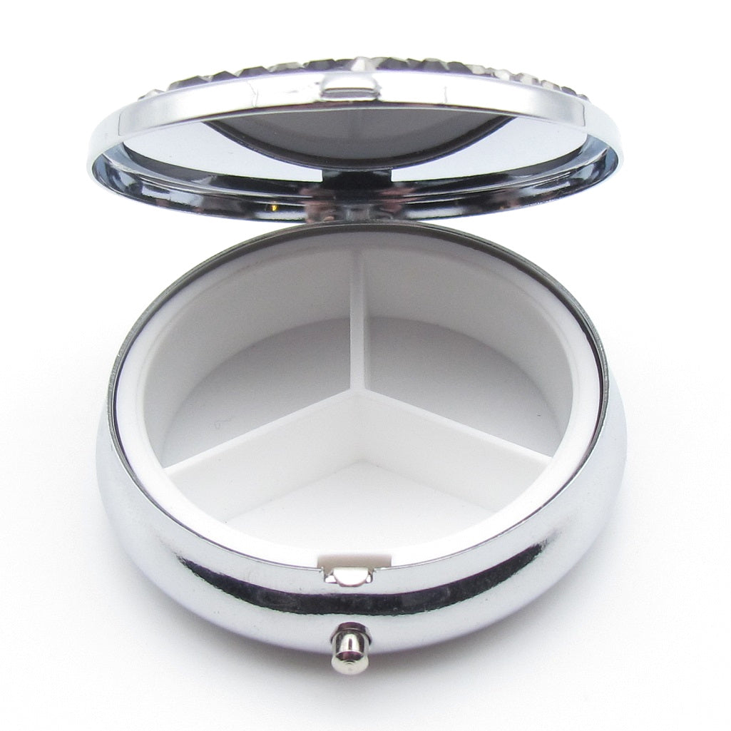 Handcraft Czech diamond with Rhinestone Small Round Table Box