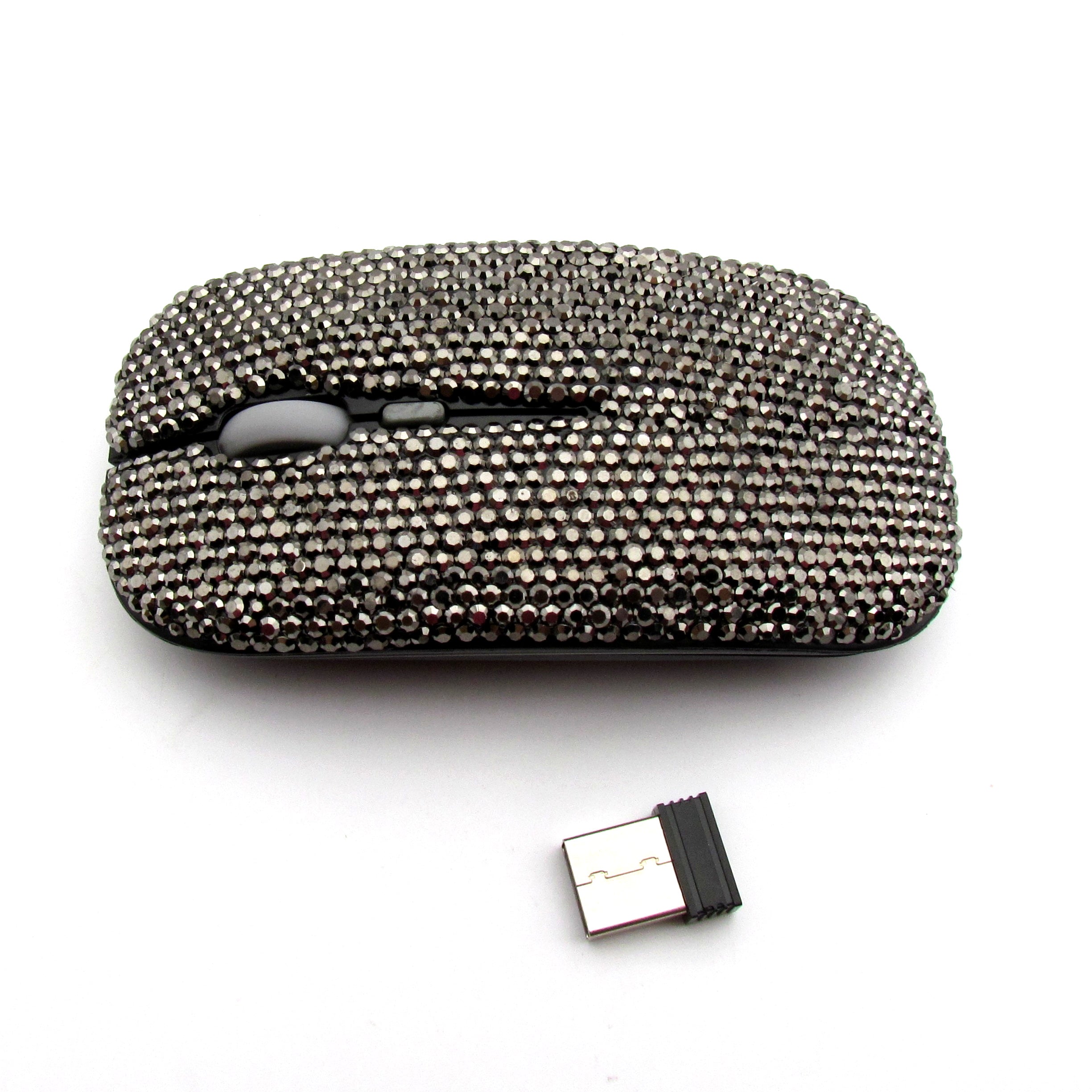Hand inlaid bling wireless mouse