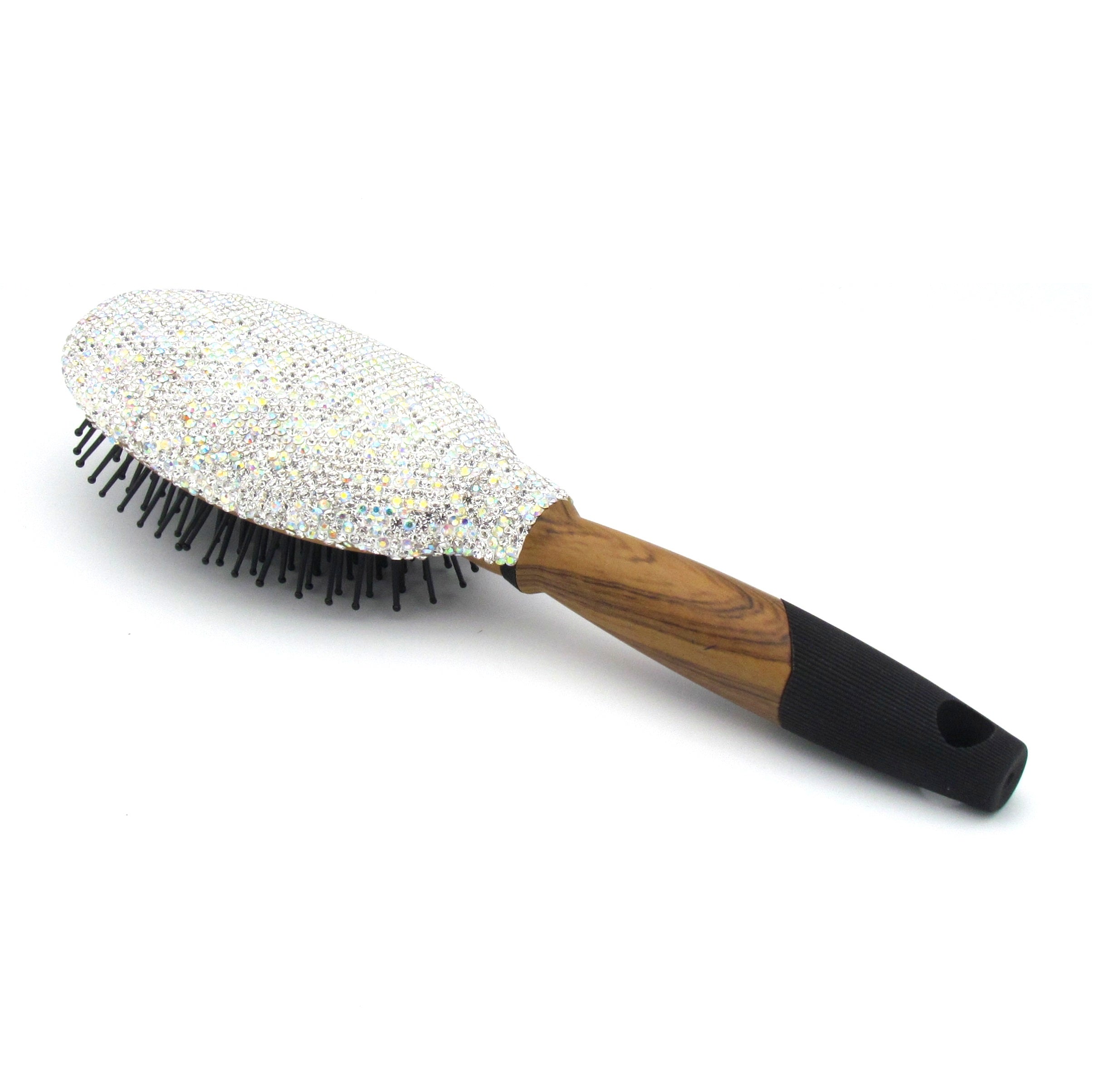 Hand Czech diamond with inlaid Rhinestone Hair Brush