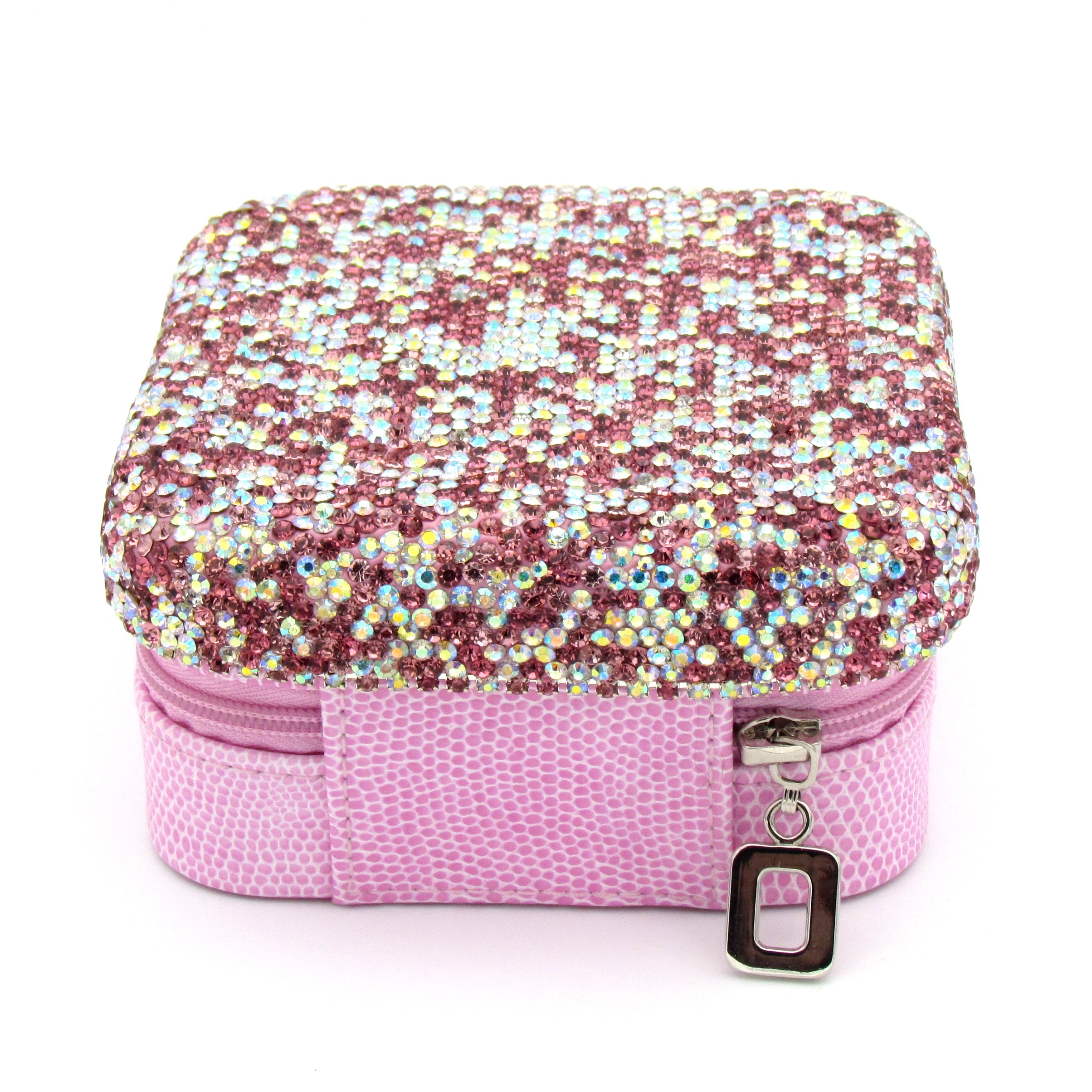 Handcraft Rhinestone Travel Jewelry Box