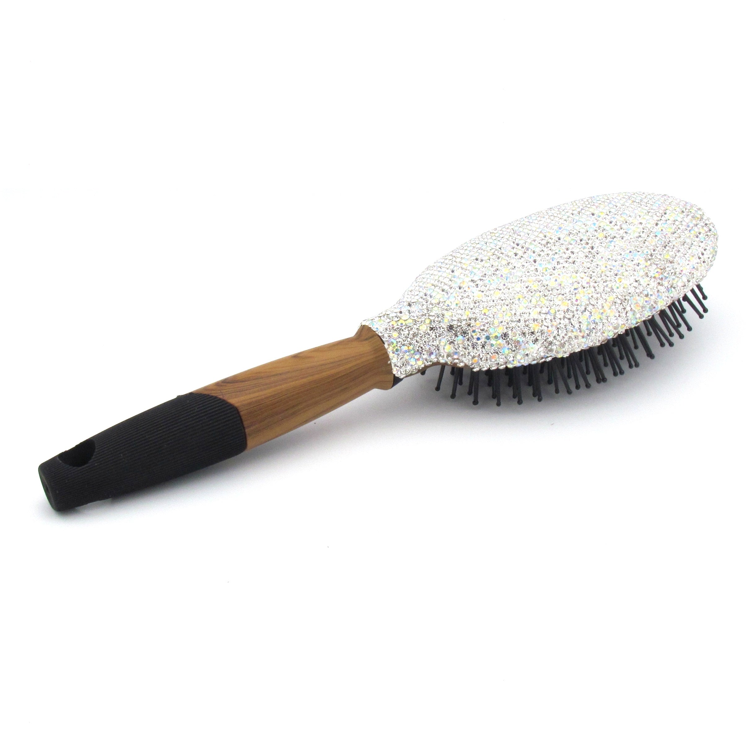 Hand Czech diamond with inlaid Rhinestone Hair Brush