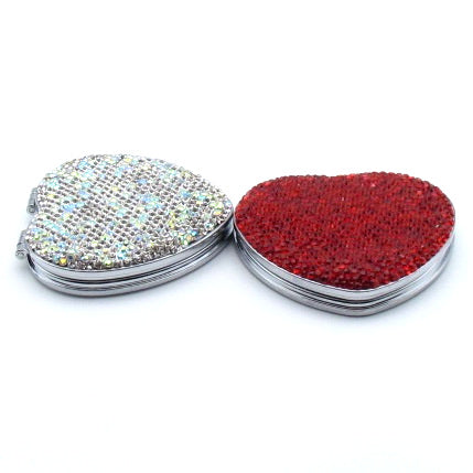 Handcraft Czech diamond with Rhinestone Portable Magnify Mirror