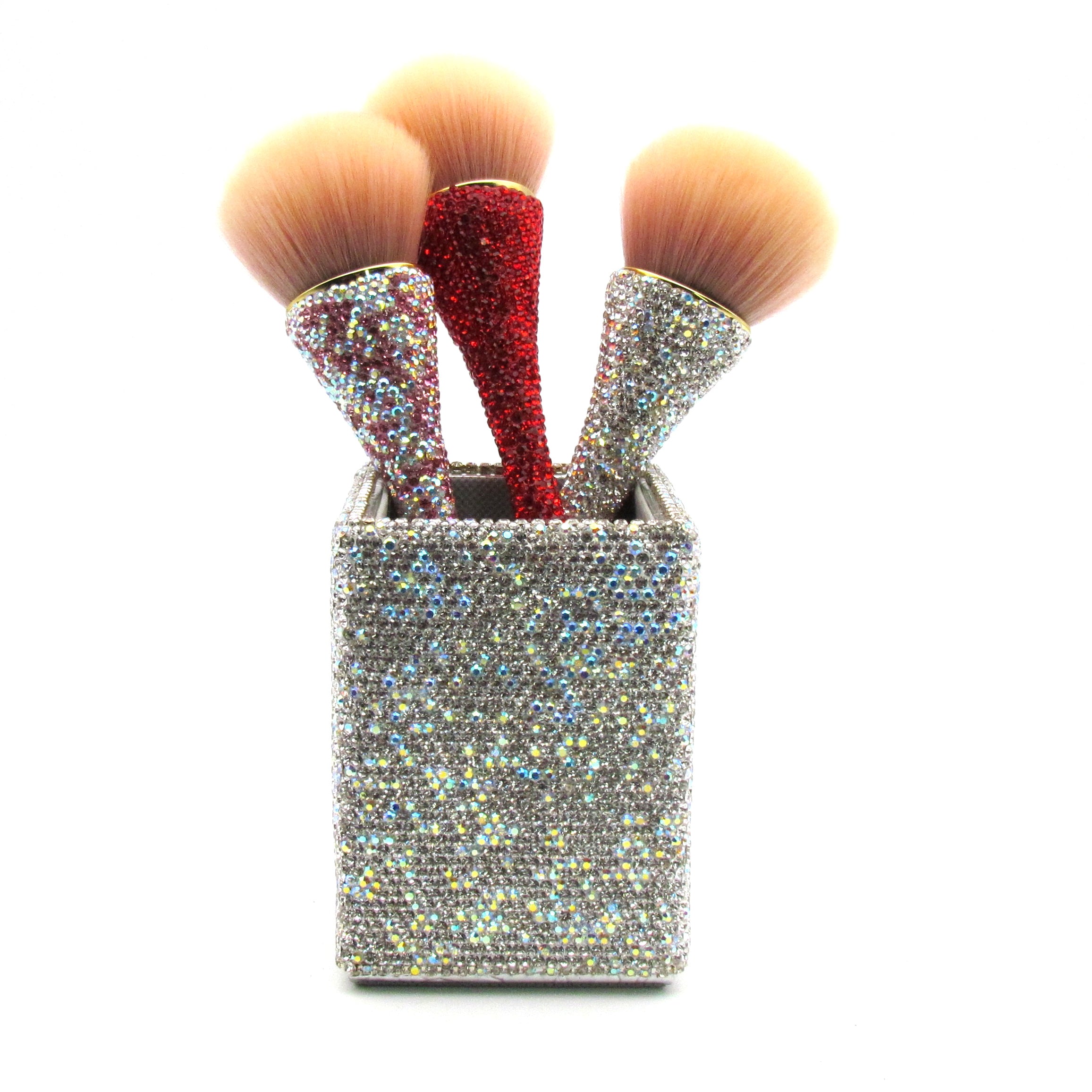 Hand inlaid Czech diamond with Rhinestone bling bling makeup brush