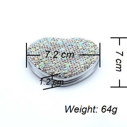 Handcraft Czech diamond with Rhinestone Portable Magnify Mirror