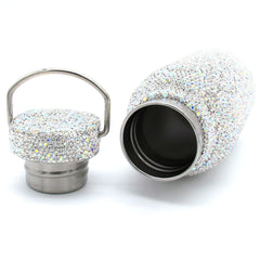 Hand inlaid sparkle Rhinestone and Swarovski crystal water bottle