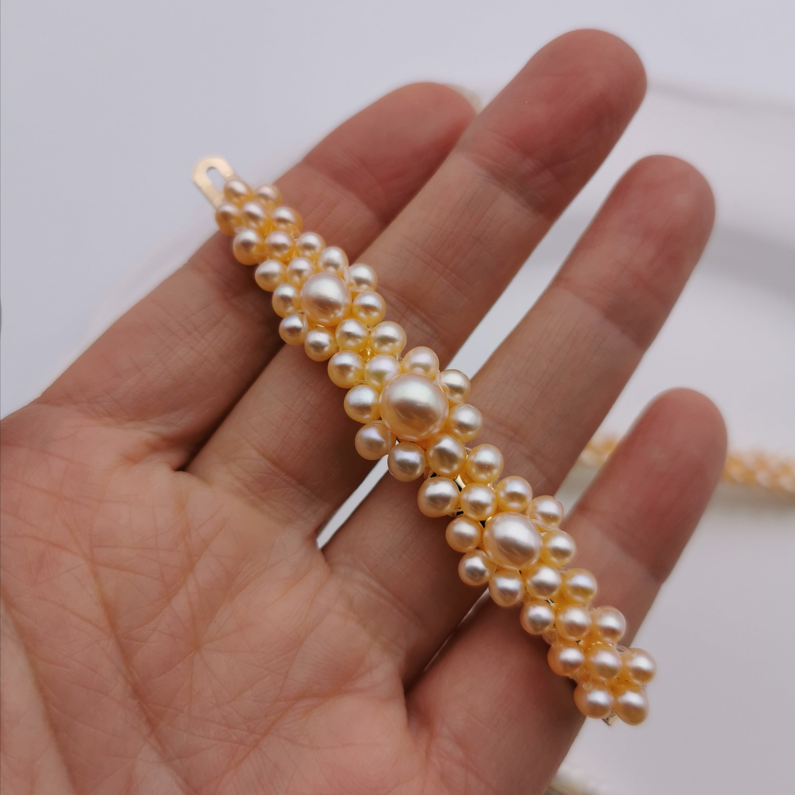 Timeless handmade freshwater pearl hair pin