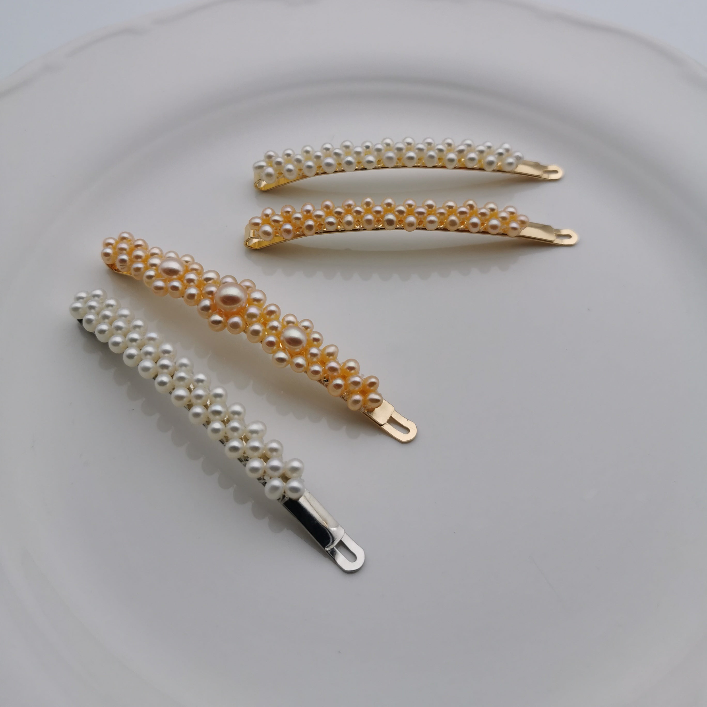 Timeless handmade freshwater pearl hair pin