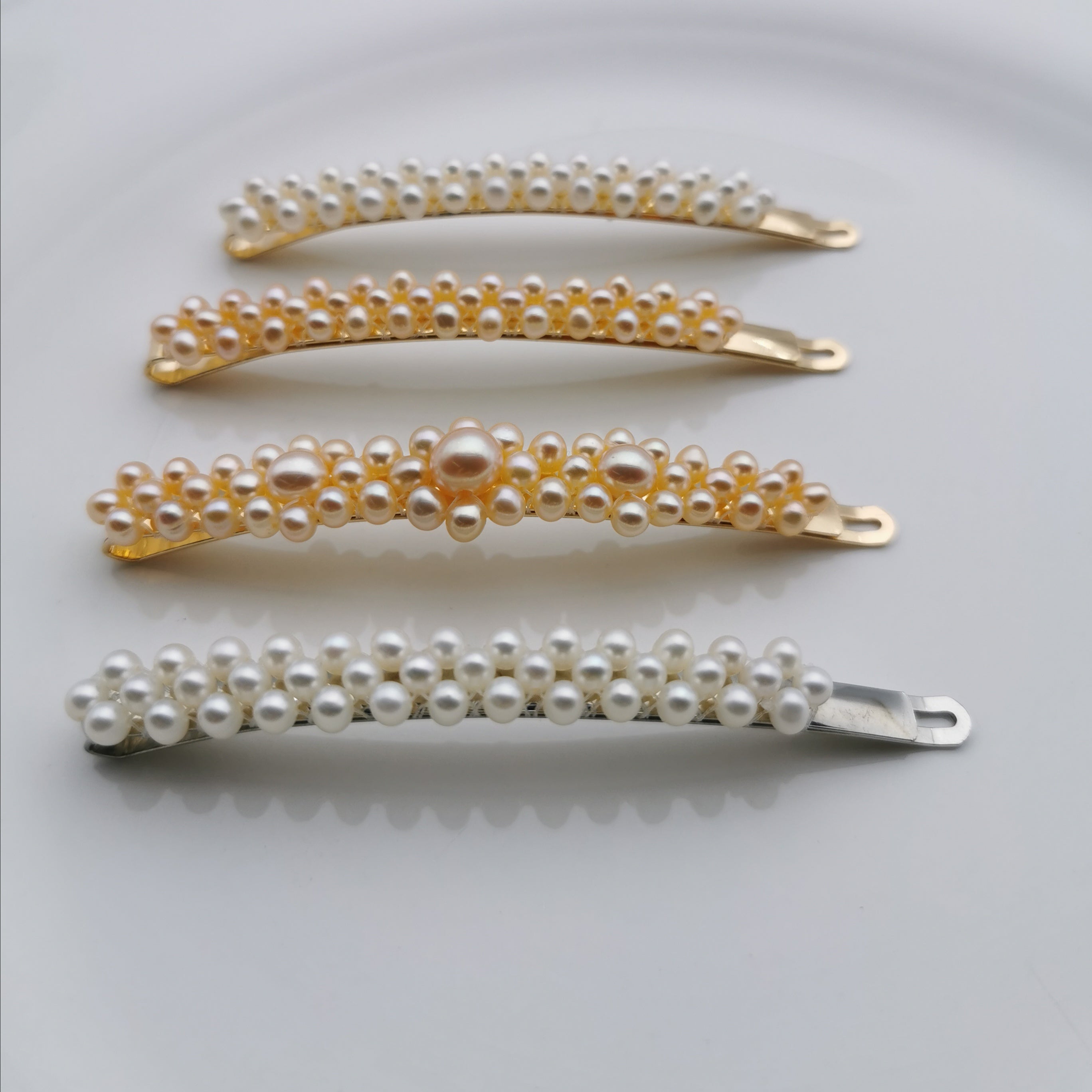 Timeless handmade freshwater pearl hair pin