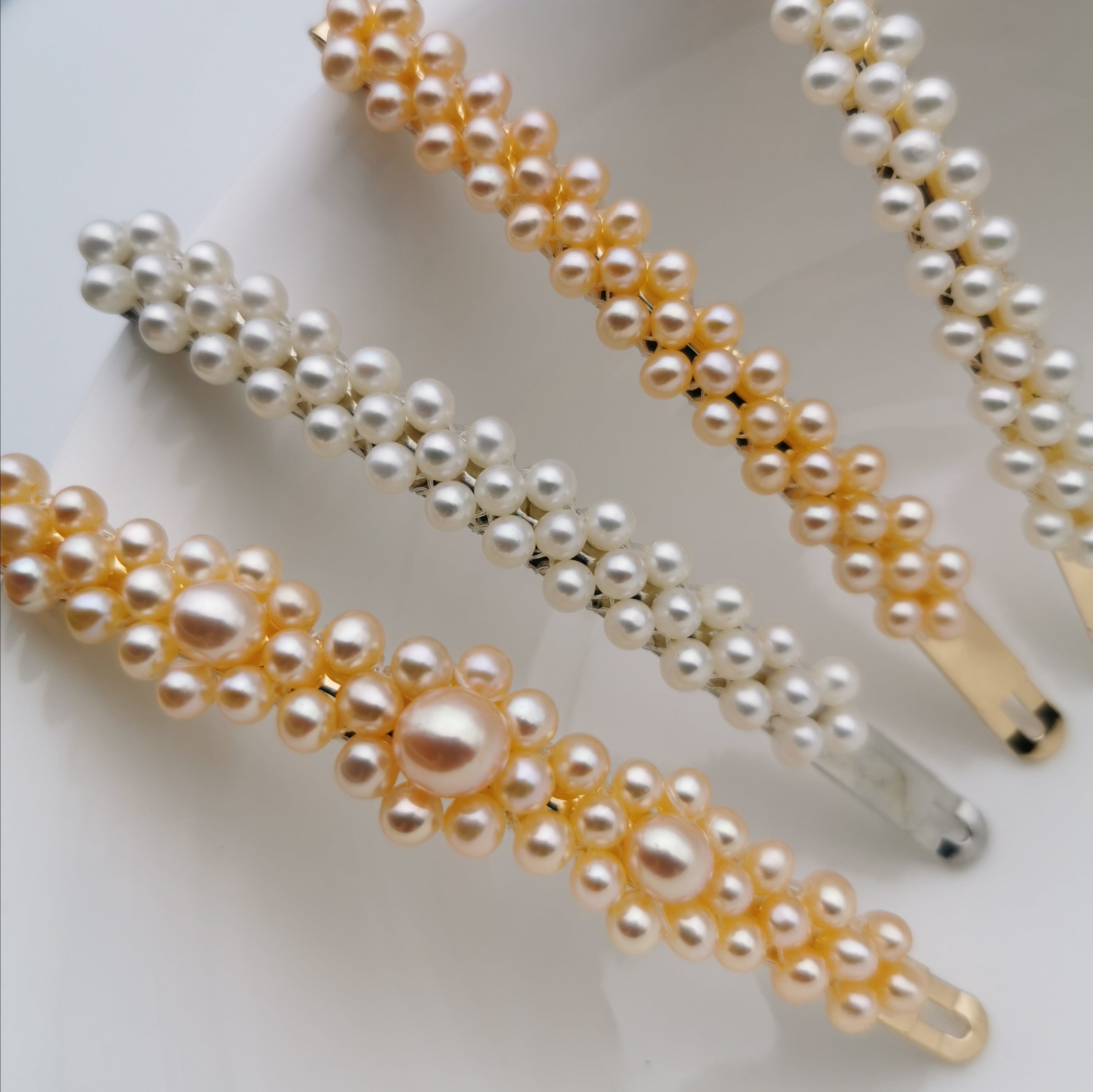 Timeless handmade freshwater pearl hair pin