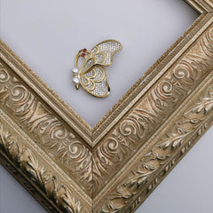 Butterfly freshwater pearl brooch