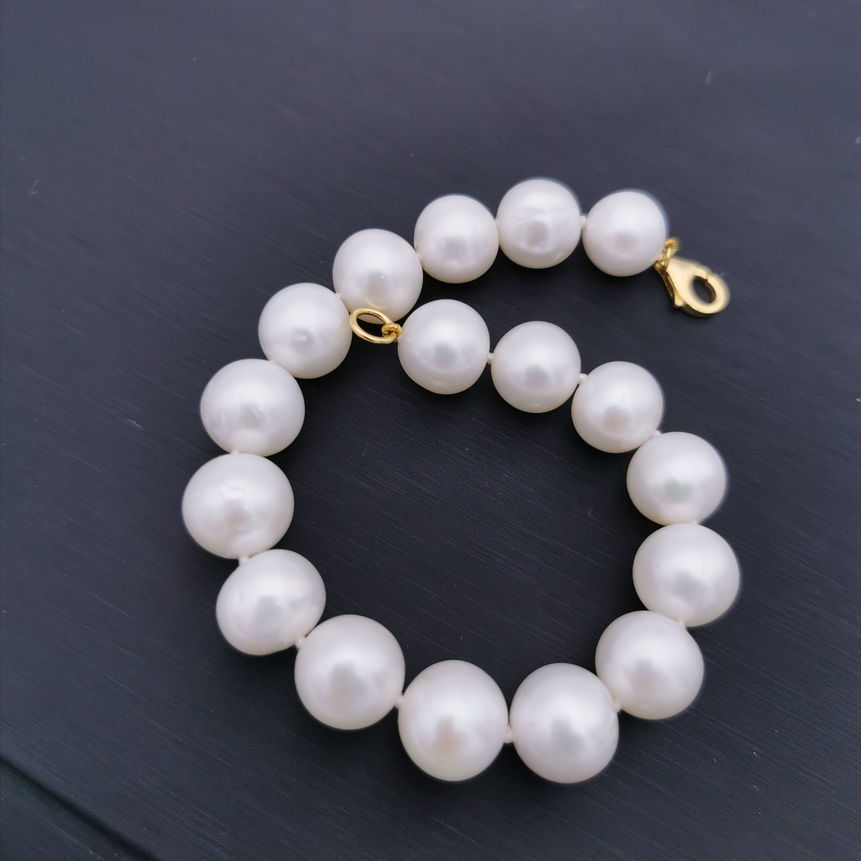 11mm freshwater pearl bracelet with sterling silver gold plated bracelet