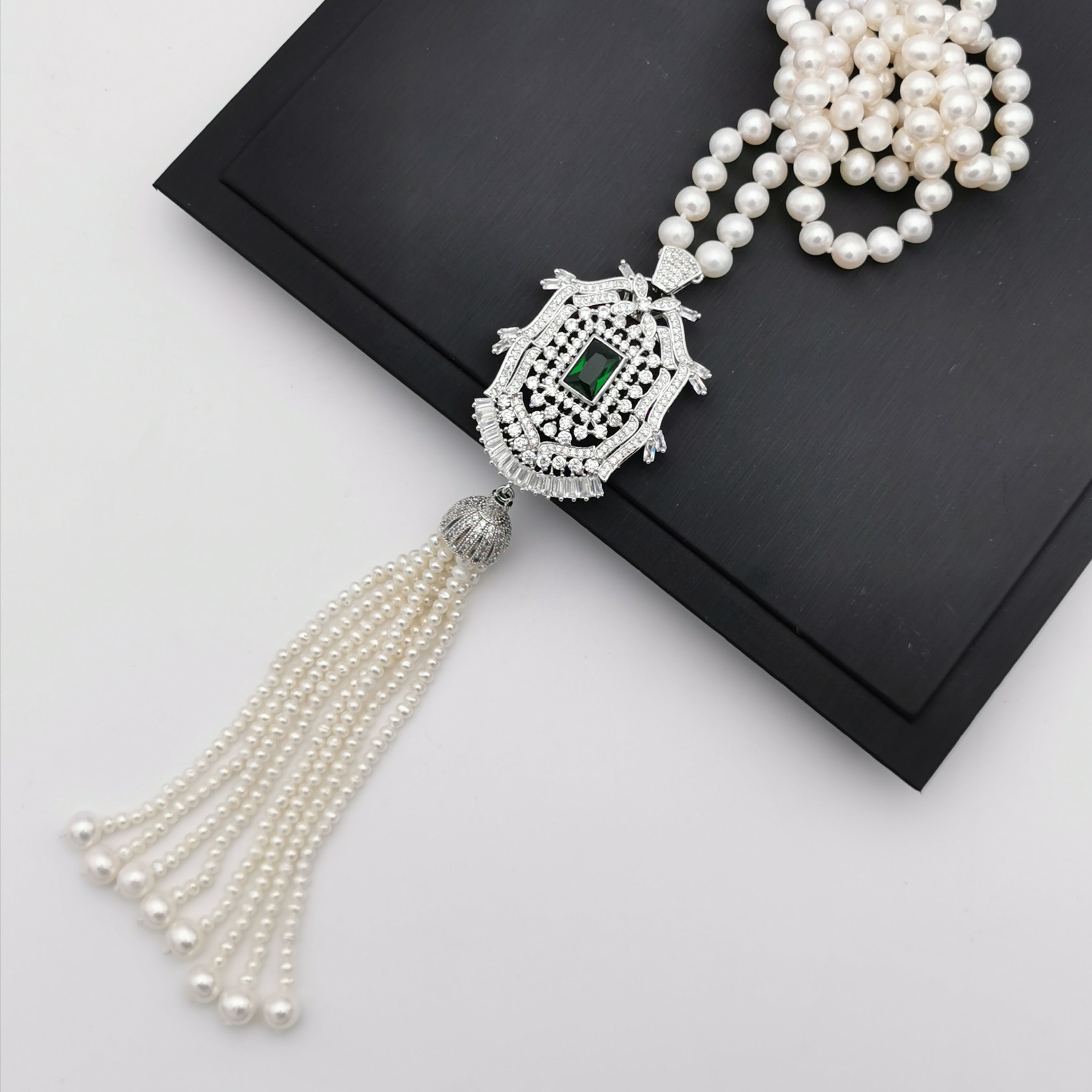 7.5-8mm freshwater pearl long necklace