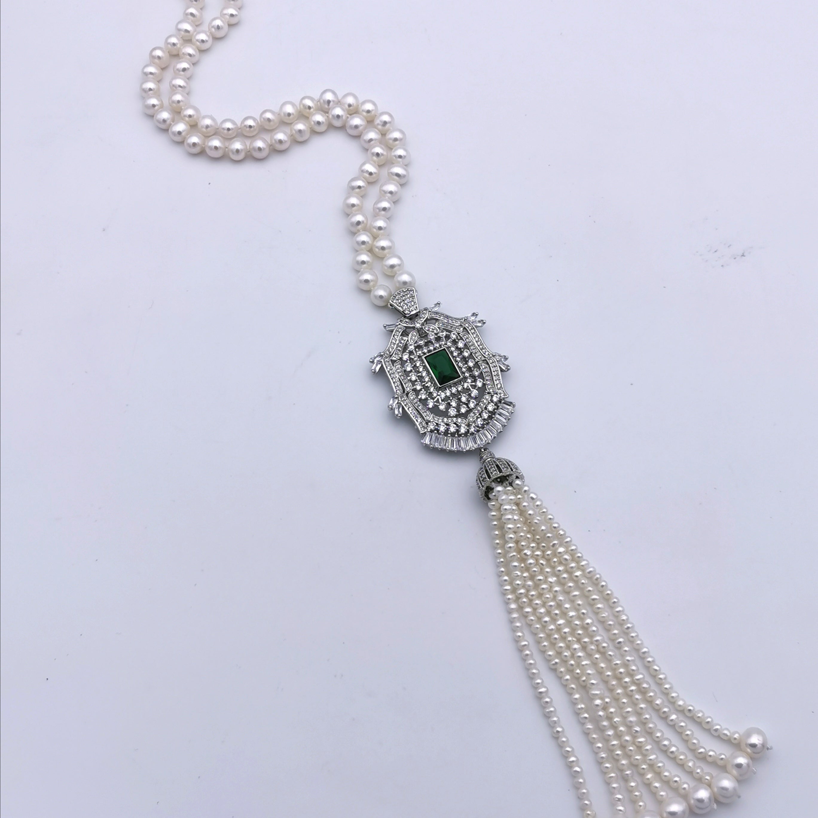 7.5-8mm freshwater pearl long necklace