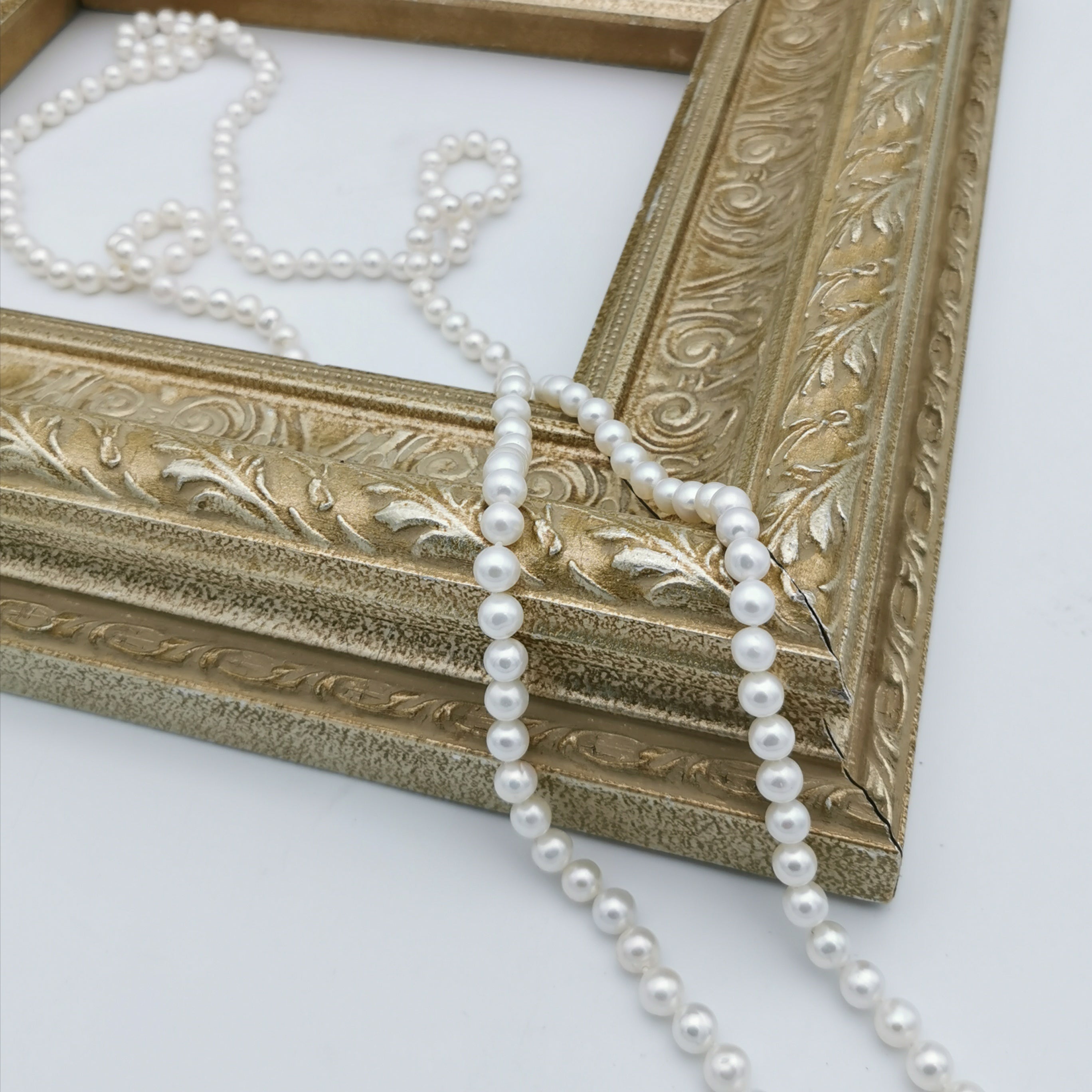 1.3m long 7.5-8mm freshwater pearl necklace