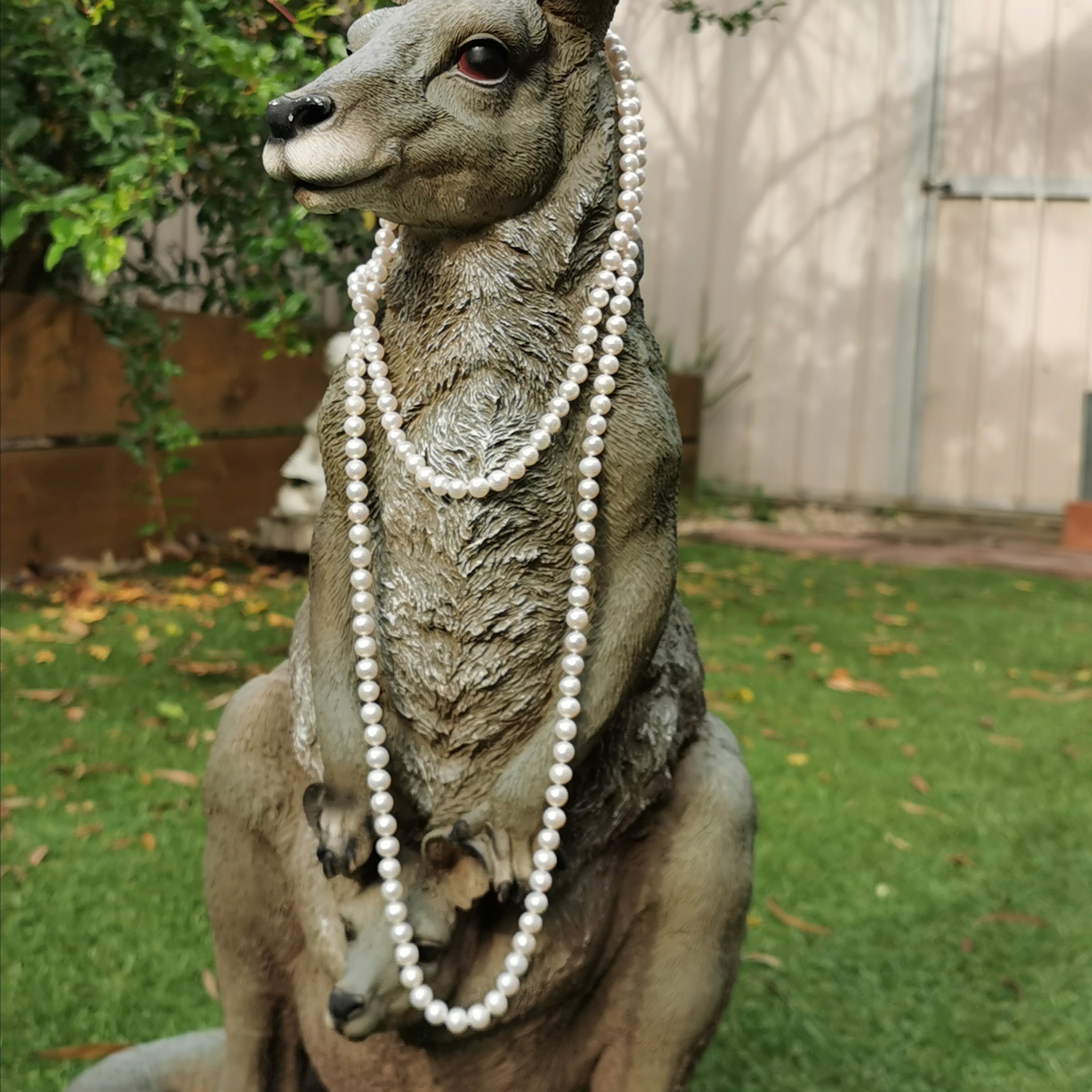 1.3m long 7.5-8mm freshwater pearl necklace
