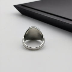 Man's stainless steel Yinyang ring