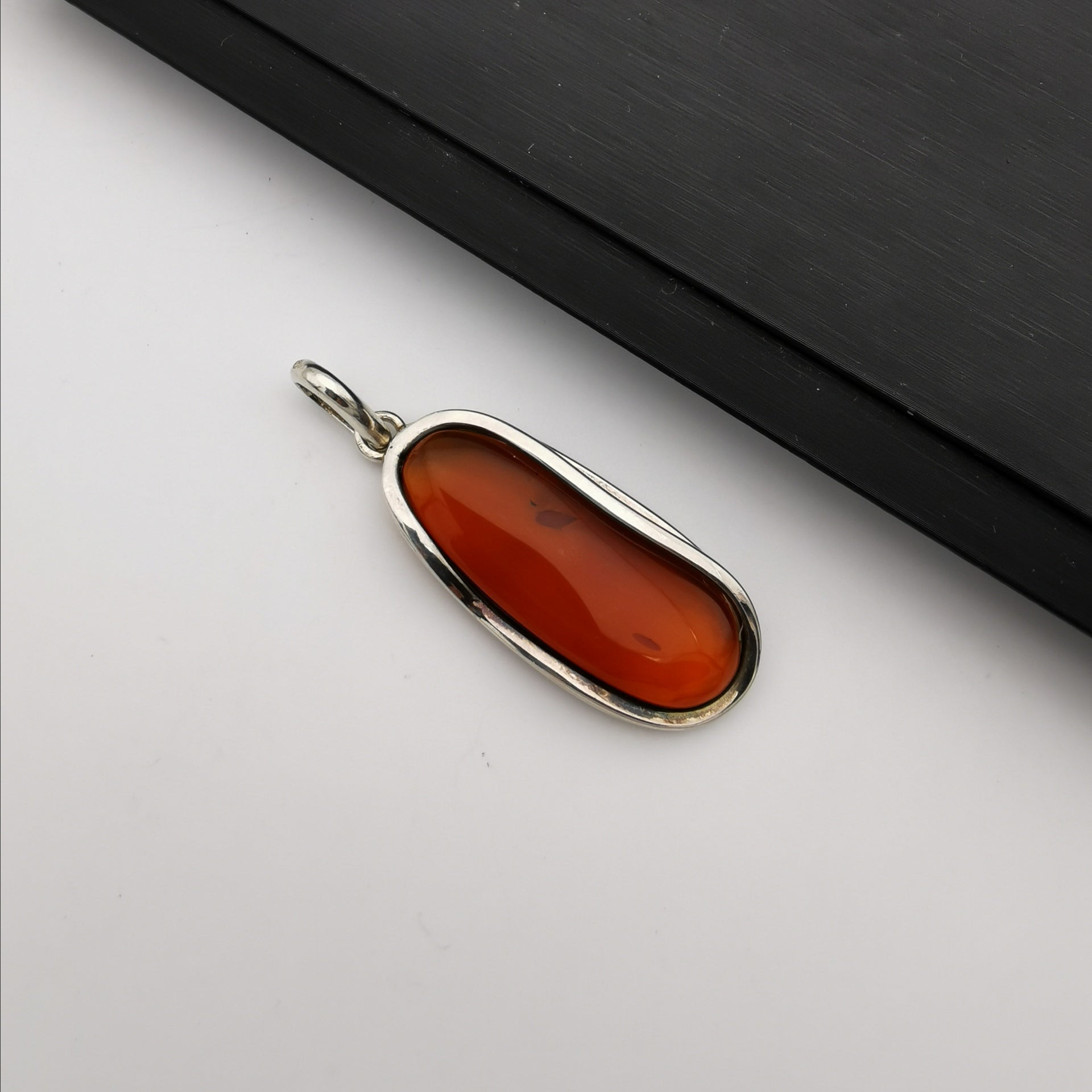 Sterling silver Baltic amber pendant
