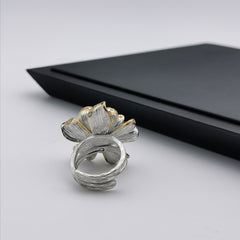Italy sterling silver setting with freshwater pearl ring