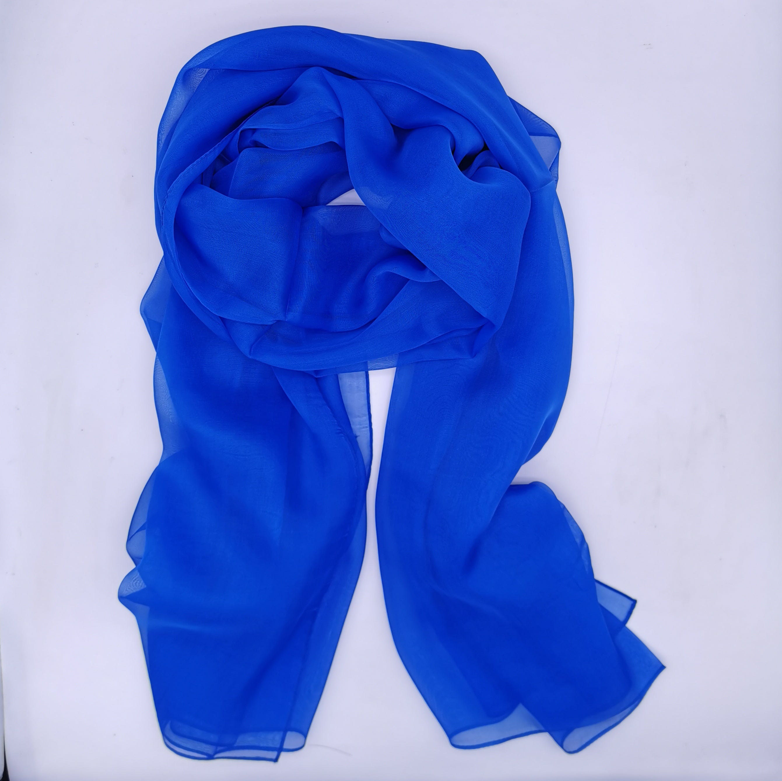 7 colours of mono tone silk scarf