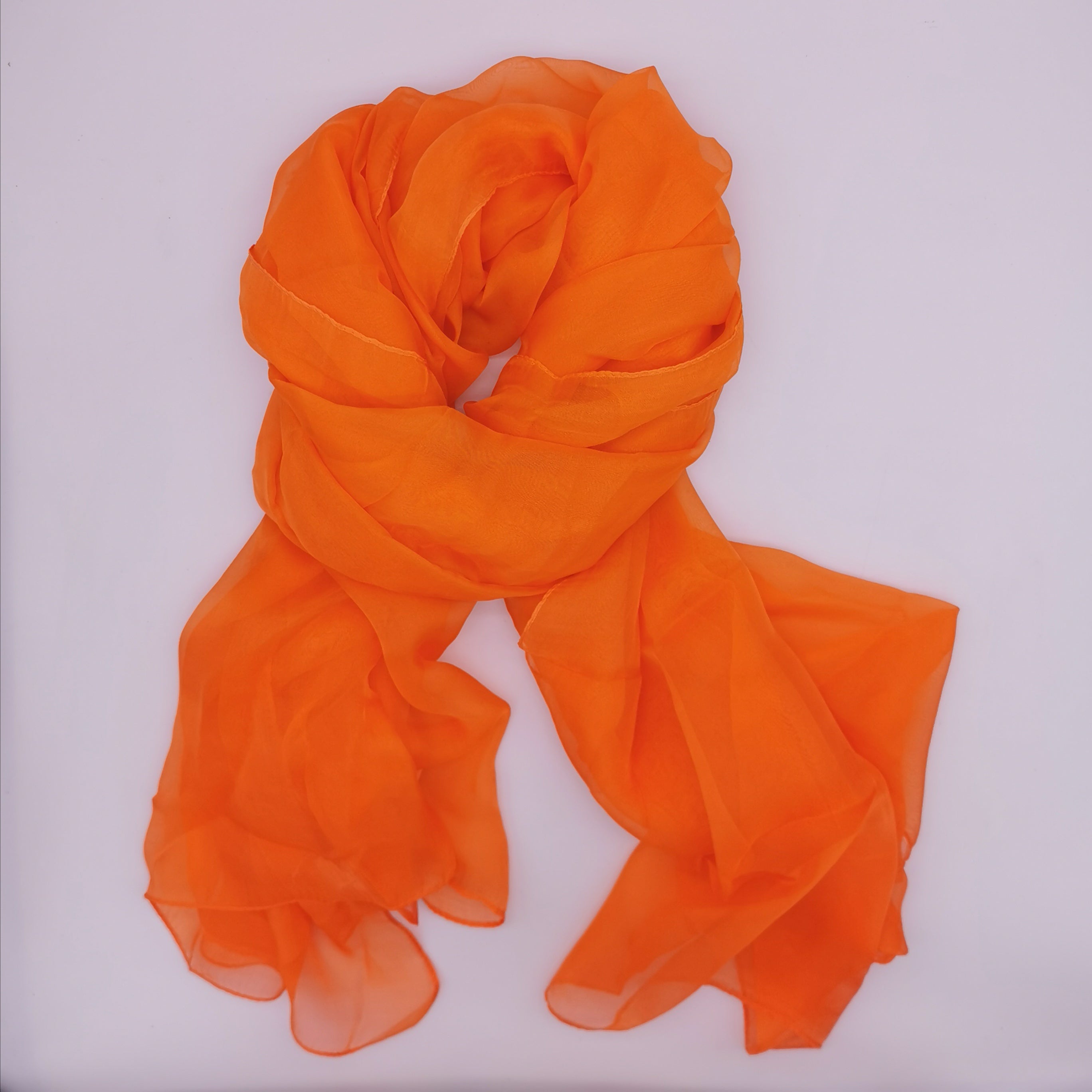7 colours of mono tone silk scarf