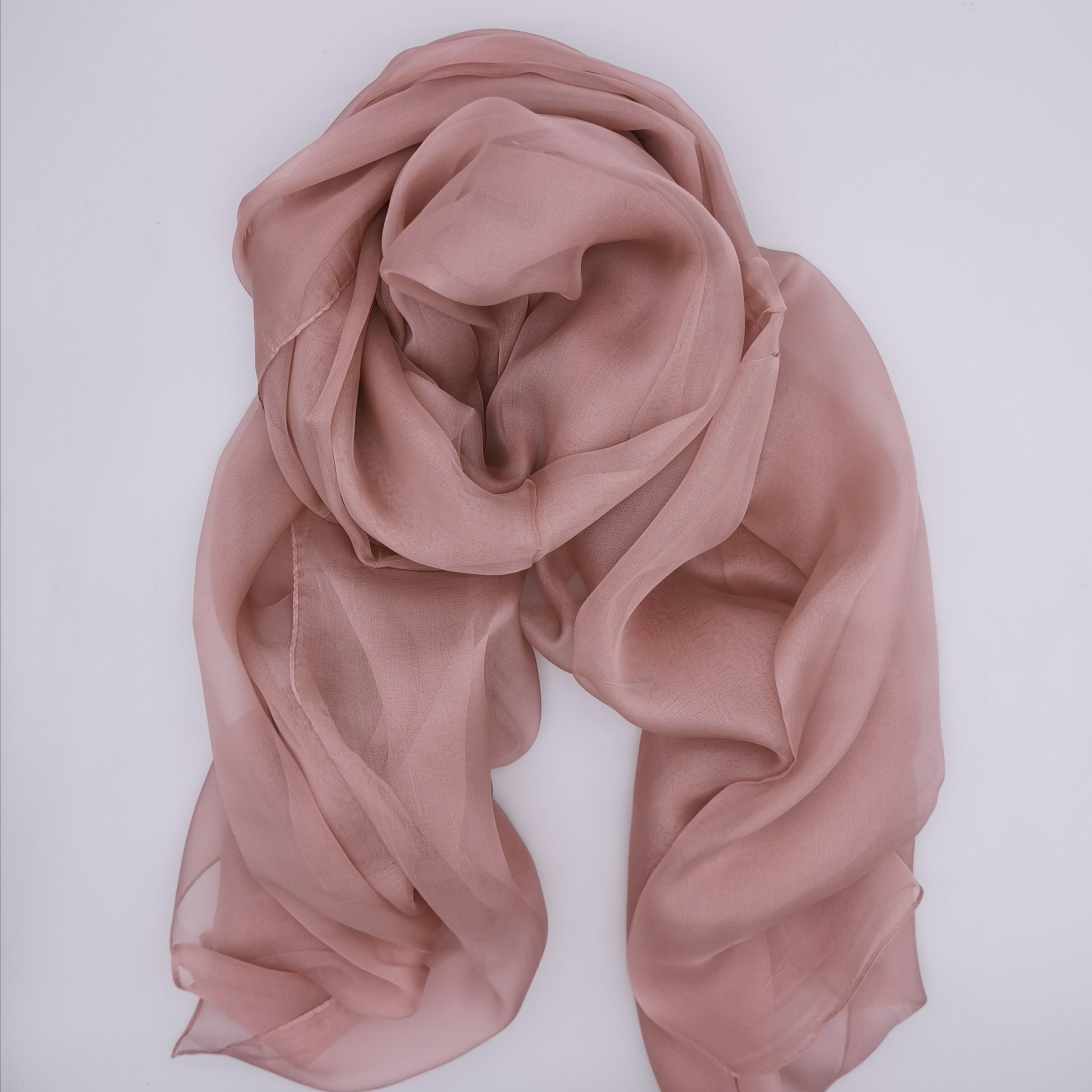 7 colours of mono tone silk scarf