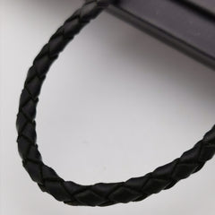 Leather with stainless steel clasp chain