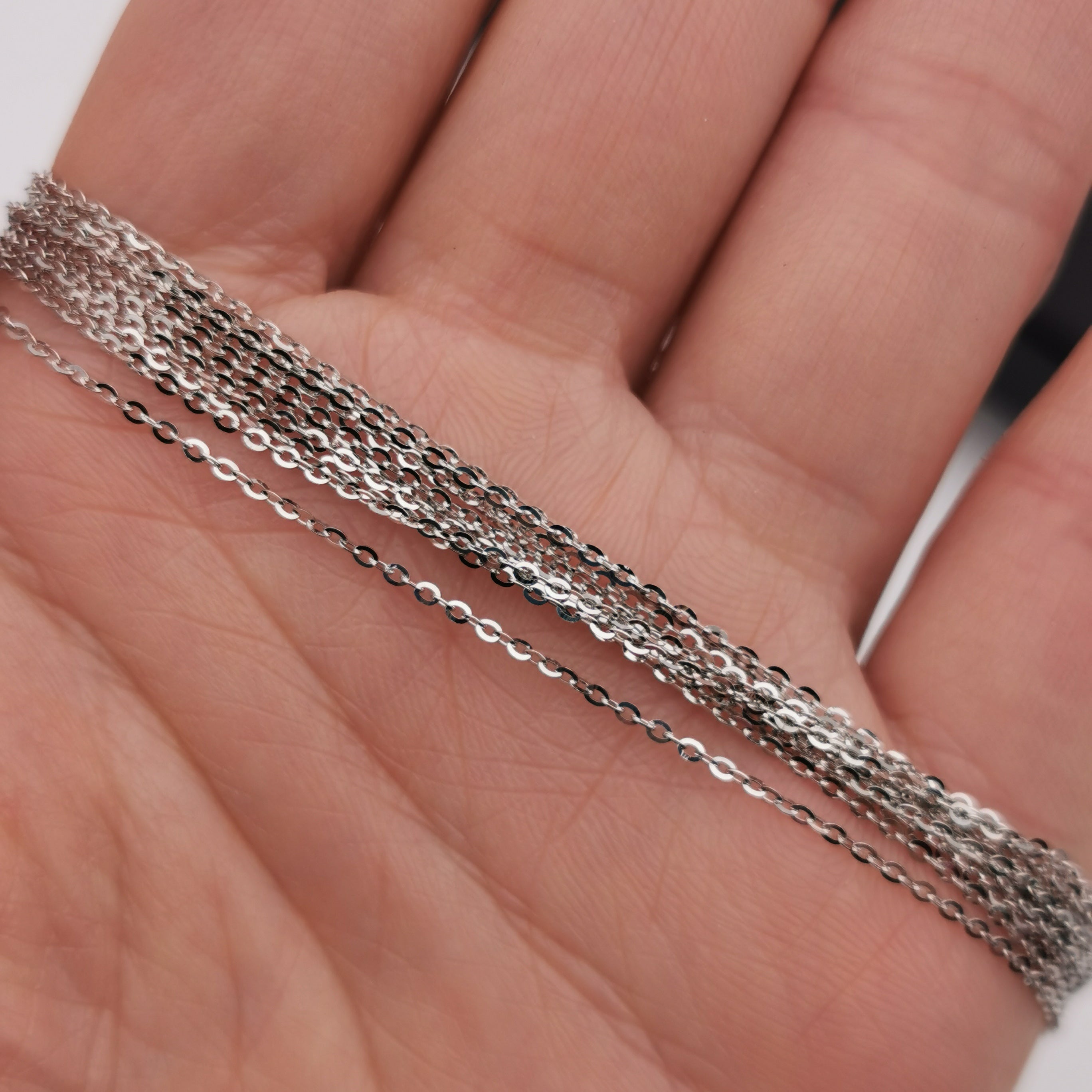 S925 sterling silver adjustable O chain