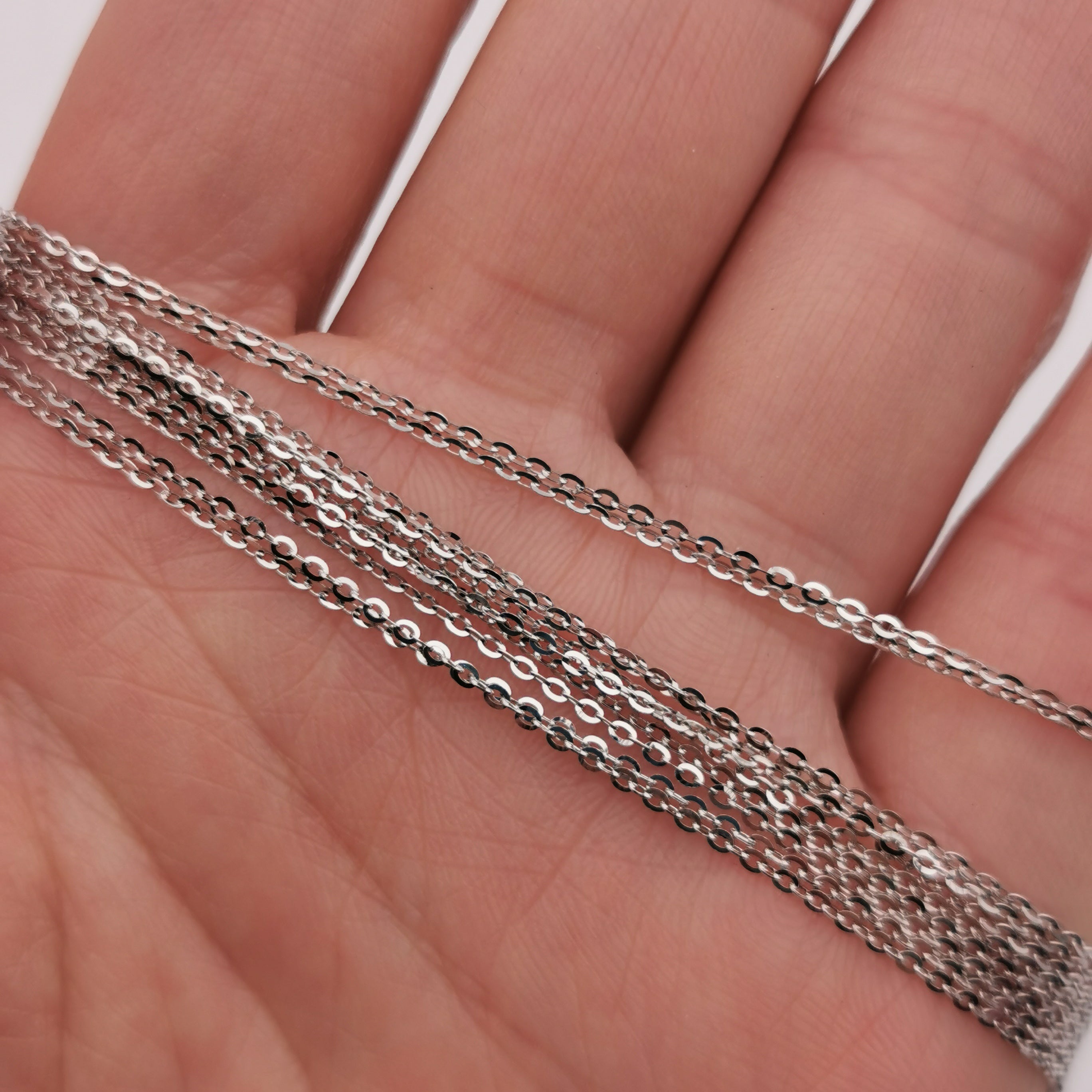 S925 sterling silver adjustable O chain