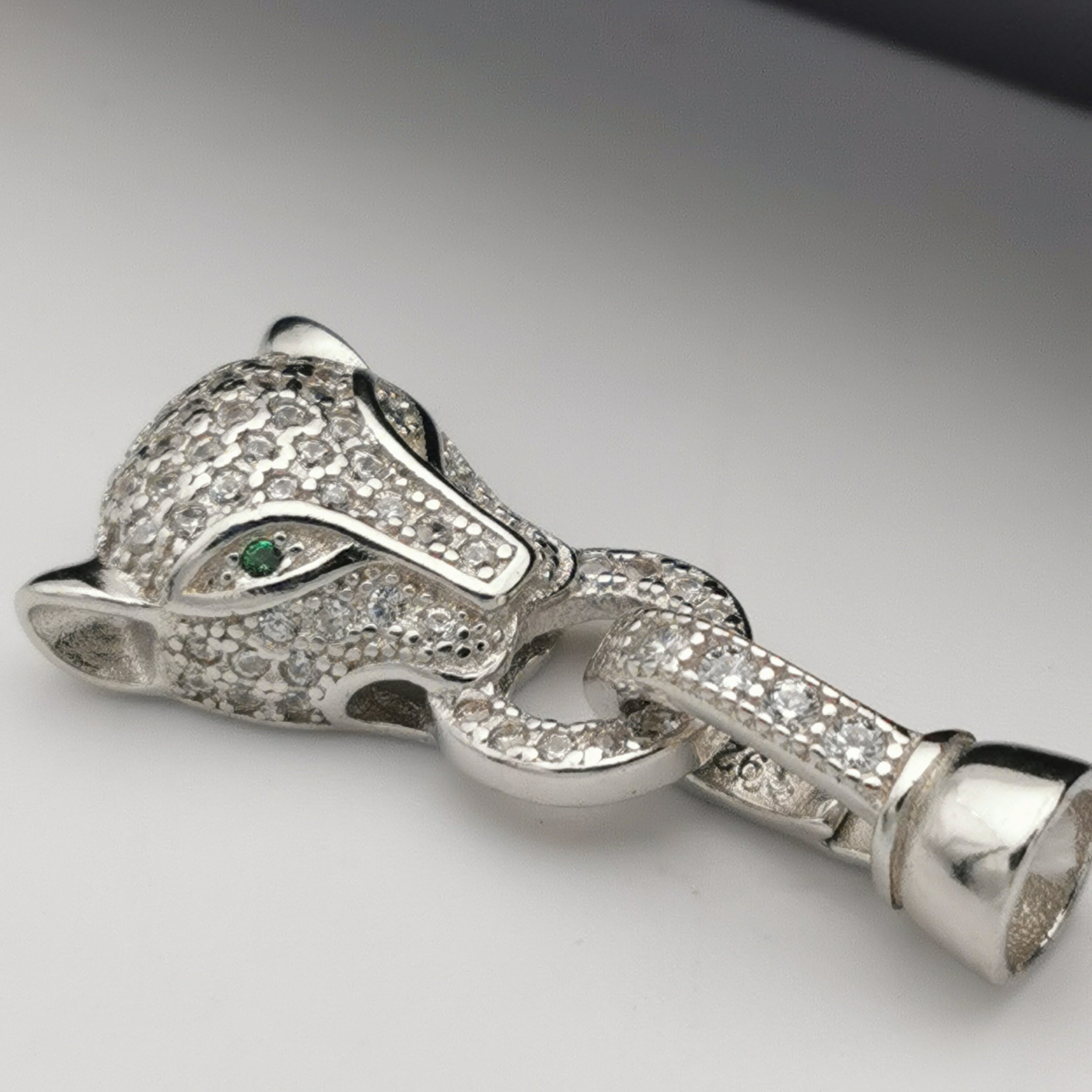 S925 sterling silver leopard clasp