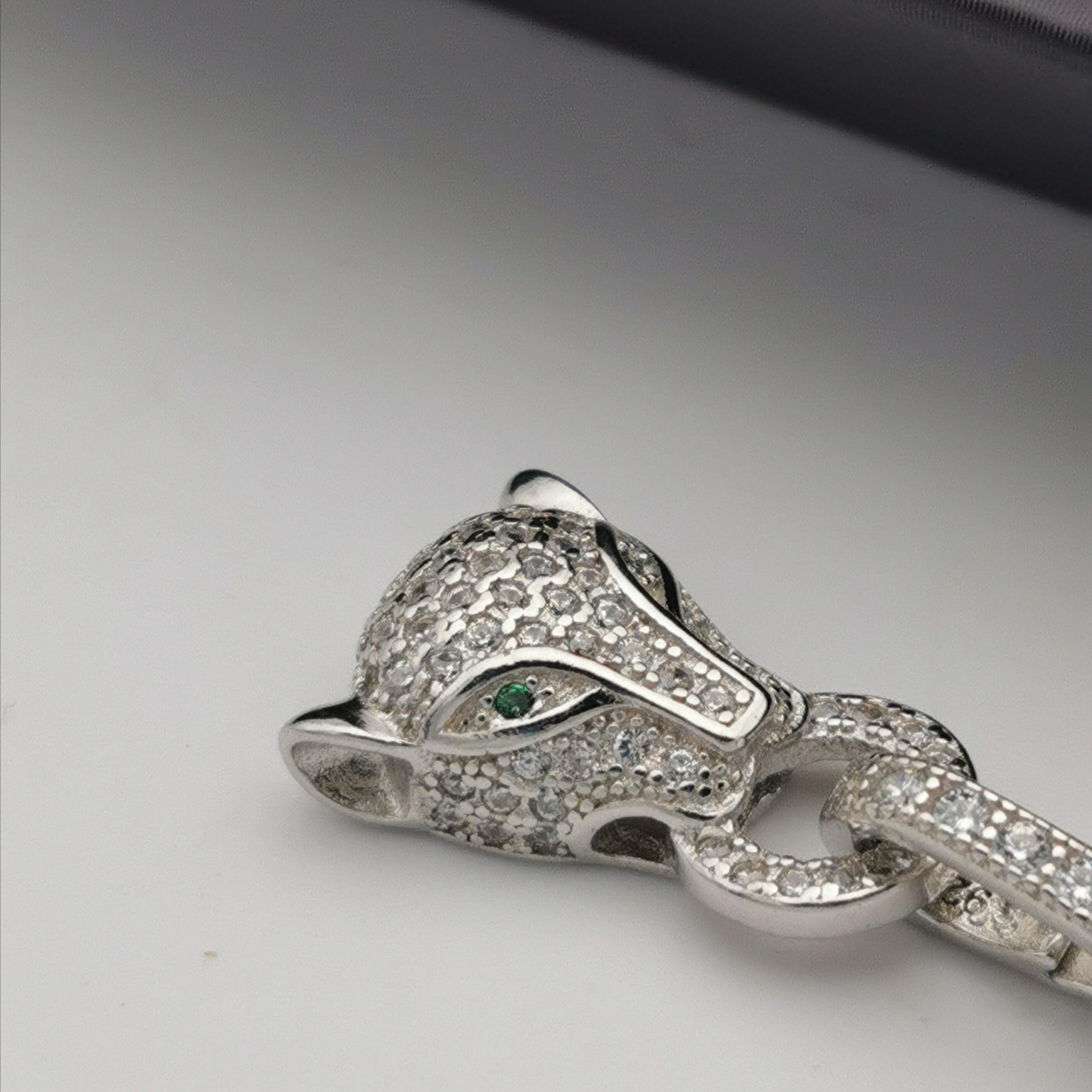 S925 sterling silver leopard clasp