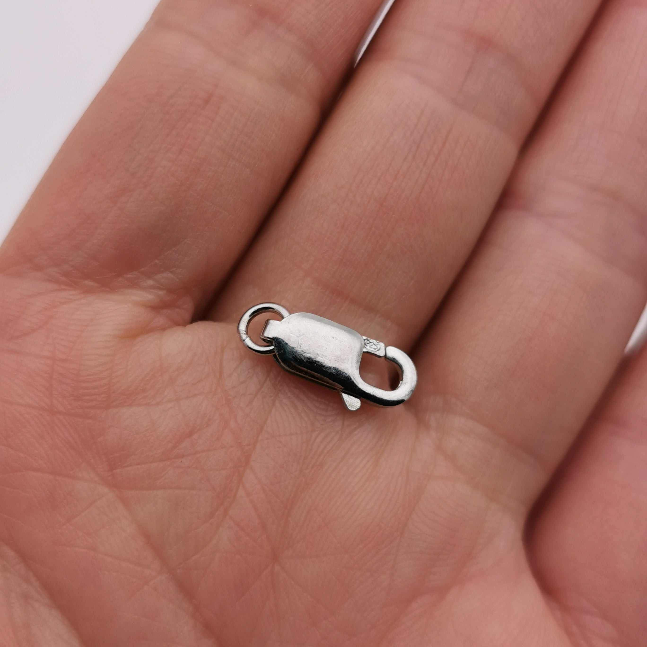 S925 sterling silver rhodium plated clasp
