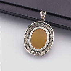 S925 Chalcedony pendant