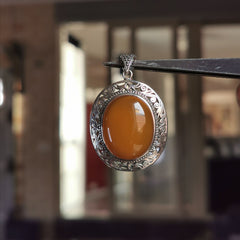 S925 Chalcedony pendant