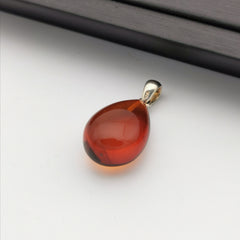 S925 cherry amber pendant
