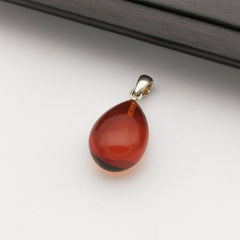 S925 cherry amber pendant
