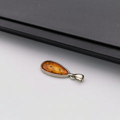 S925 Amber pendant