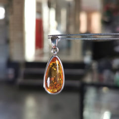 S925 Amber pendant