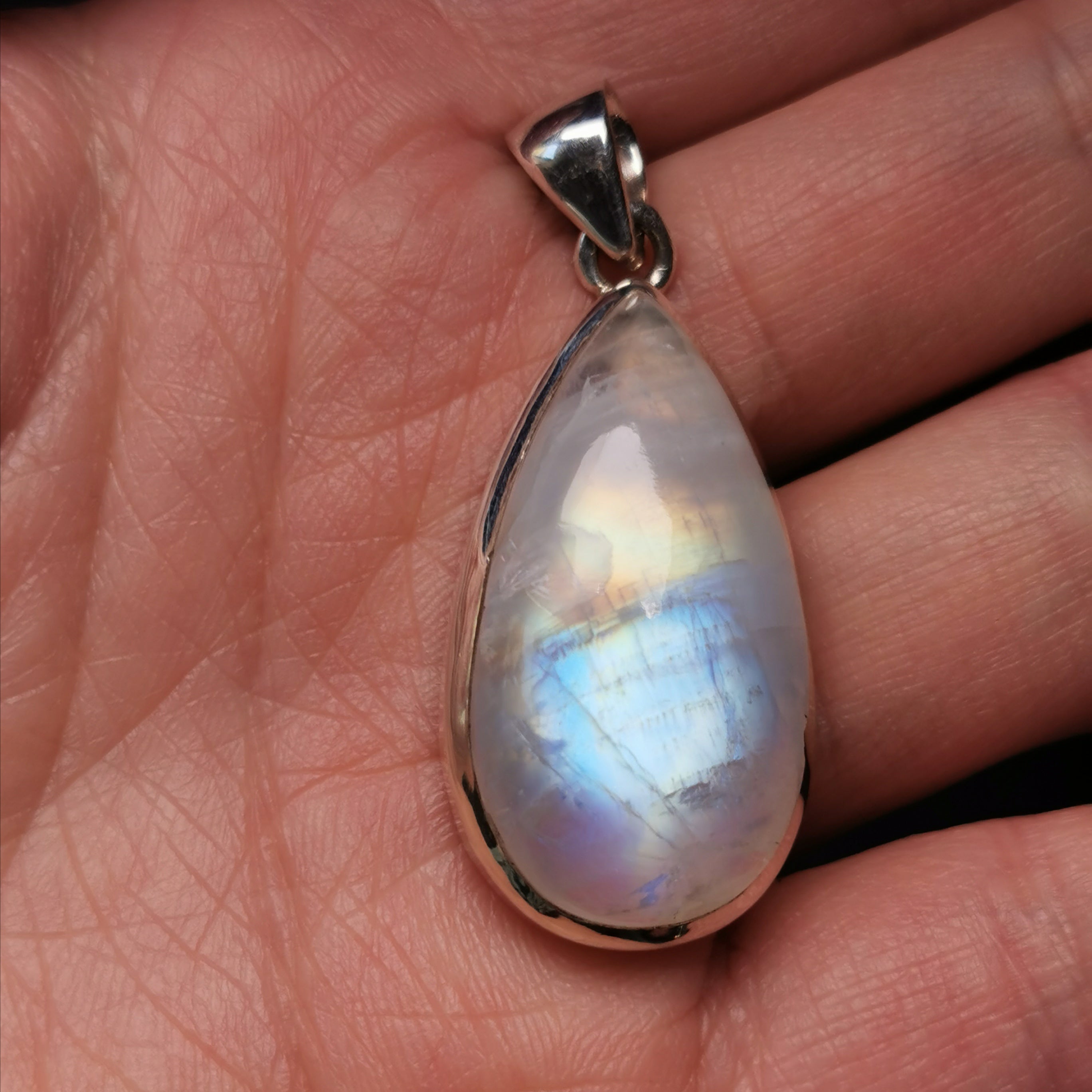 S925 moonstone pendant