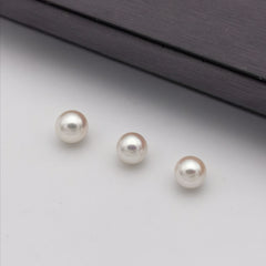 8.9mm -9.51mm genuine excellent collectable round Akoya loose pearl half drilled