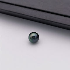 9.91 mm genuine peacock colour genuine Tahitian near round pearl