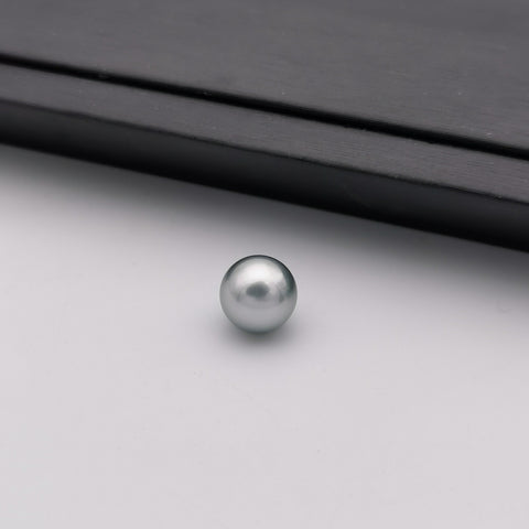 10.43mm genuine oval shape silver colour Tahitian loose pearl