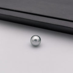 10.43mm genuine oval shape silver colour Tahitian loose pearl